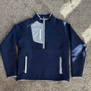 Peter Millar Navy Quarter-Zip Pullover